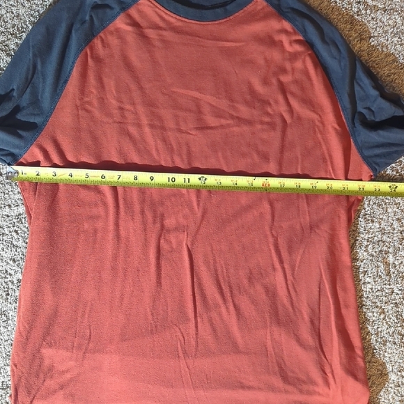 Men's Long Sleeve Shirt - Red and Blue - Picture 3 of 5